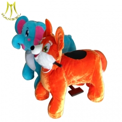Hansel electric ride on animals plush animal electric scooter in Guangzhou plush riding motorized animals theme park equipment for sale