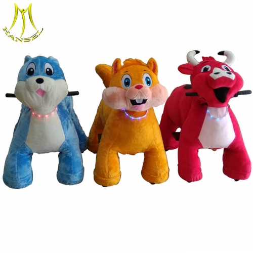 Hansel wholesale stuffed walking animal plush happy ride toy for mall
