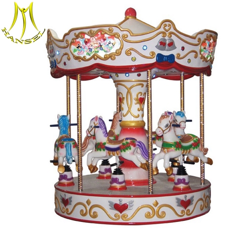Hansel Hot sale! 6 seats coin operated carousel kiddie toy rides, merry go round, mini carousel