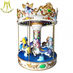 Hansel Hot sale! 6 seats coin operated carousel kiddie toy rides, merry go round, mini carousel