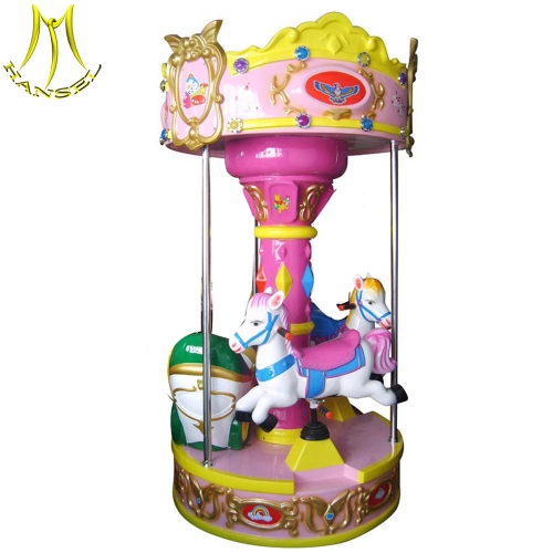 Hansel Horse Carousel new amusement outdoor kiddie ride used coin operated kids mini carousel ride