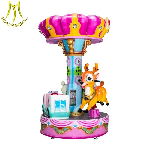 Hansel Horse Carousel new amusement outdoor kiddie ride used coin operated kids mini carousel ride