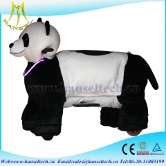 Hansel hot selling plush amusement ride panda kids coin operated zippy motorized rides