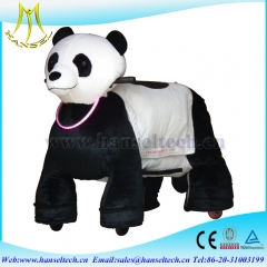 Hansel hot selling plush amusement ride panda kids coin operated zippy motorized rides