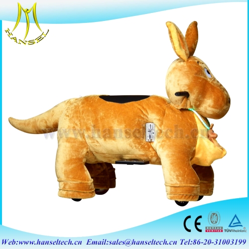 Hansel hot coin operated rideable kingaroo toys plush animal toy rides