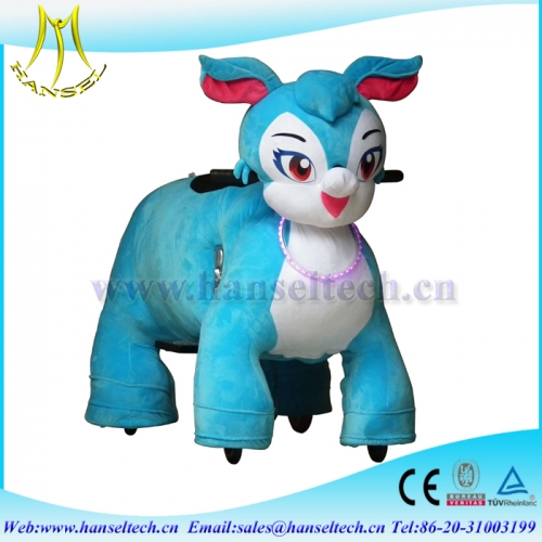 Hansel Hot in USA motorized plush riding animals for children