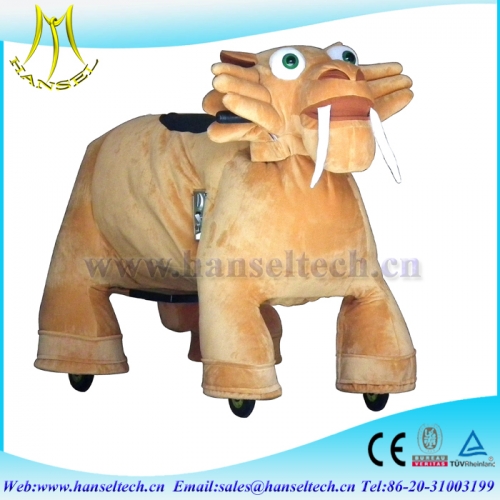 Hansel best selling kids amusement rides electric ride on furry animals in mall
