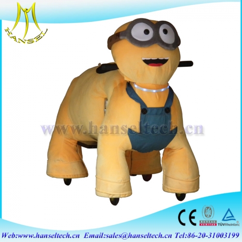 Hansel factory price amusement park battery operated ride animals ride on furry animal
