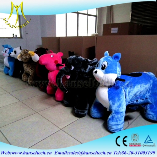 Hansel stuffed animal ride electric coin operated kiddie rides for mall