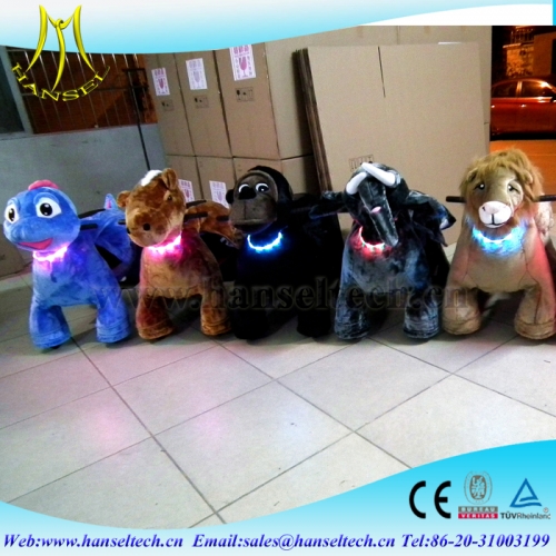 Hansel battery mountable animals motorized plush animals ride toys 
