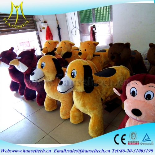 Hansel plush motorized animals comercial shopping car amusement rides