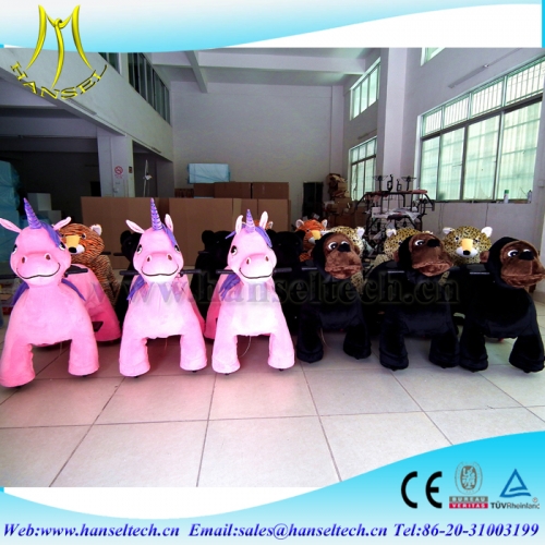 Hansel motorized plush riding animals small machines to make money