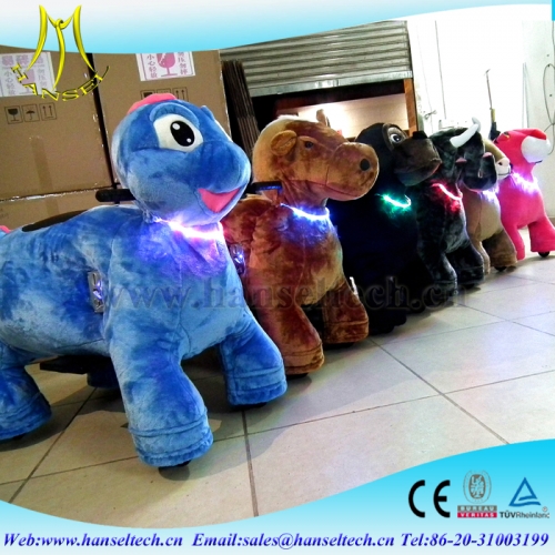 Hansel coin operated plush animals amusement park toys zippy rides