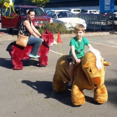 Hansel wholesale plush animal rides for sale walking plush animal electric scooter in mall kids battery operated  ride