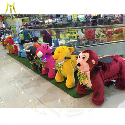 Hansel coin operated walking animal rides plush motorized riding animals