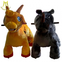 Hansel outdoor playground children animal ride and plush animal scooter from guangzhou wallking animals toys 