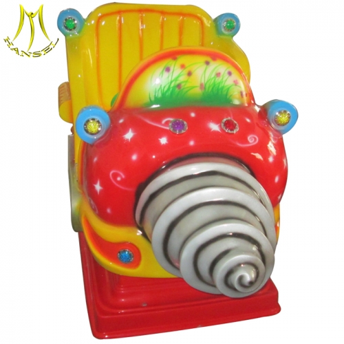 Hansel coin operated ride toys and motorized kids ride on cars with glass fiber body kiddie ride grill car design for sale