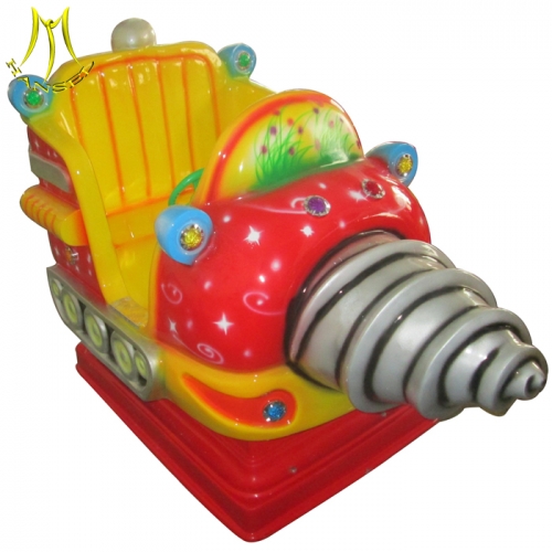 Hansel coin operated ride toys and motorized kids ride on cars with glass fiber body kiddie ride grill car design for sale