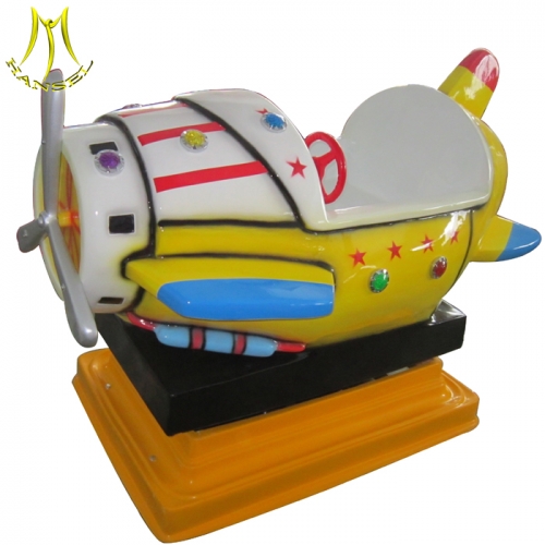 Hansel coin operated ride toys and motorized kids ride on cars with glass fiber body air plane kiddie ride for sale