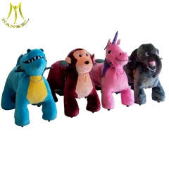 Hansel  shopping mall plush electric 12 volt ride on toy animals for kids
