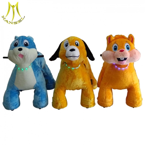 Hansel china plush walking animal ride on toy and china coin operated walking animal ride withlow price coin operated animal scooter ride supplier