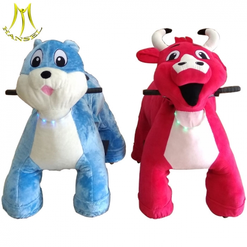 Hansel china plush walking animal ride on toy and china coin operated walking animal ride withlow price coin operated animal scooter ride supplier