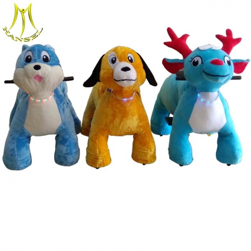 Hansel china plush walking animal ride on toy and china coin operated walking animal ride withlow price coin operated animal scooter ride supplier