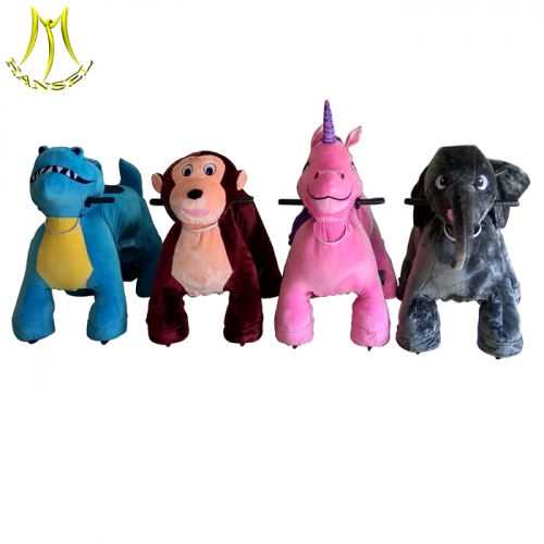 Hansel  coin operated electric plush motorized animal ride electric