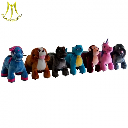 Hansel hot-selling kids plush riding animals plush riding motorized animals