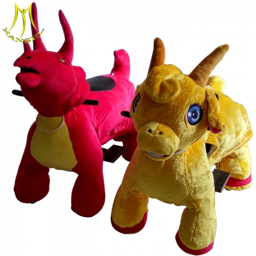Hansel children ride on stuffed animal bike and commercial electric walking animal for sale with kids ride on animals four wheels from china