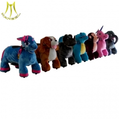Hansel hot-selling kids plush riding animals plush riding motorized animals