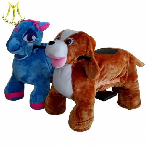 Hansel plush toys stuffed animals on wheels plush animal electric scooter
