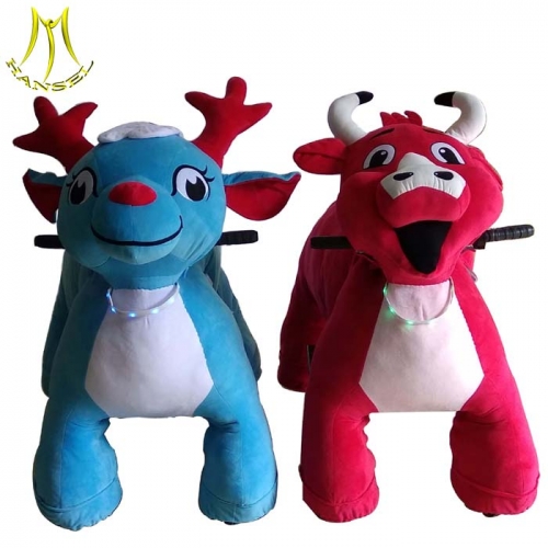 Hansel park toys for kids adults manufacture with china animal ride for shopping mall with motorized animals price list