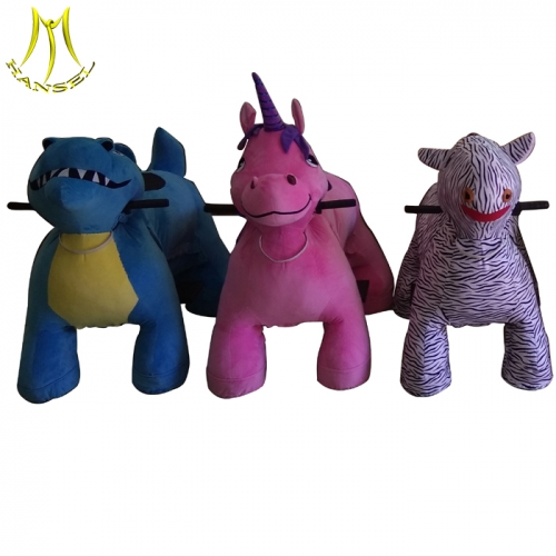 Hansel plush riding animals theme park equipment for sale animal scooters toys happy christmas music