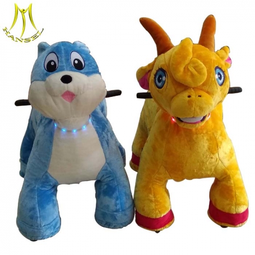 Hansel china walking animal manufacture and plush motorized animals factory with stuffed animal ride price list