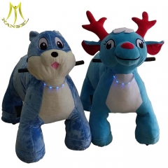 Hansel china motorized plush riding animals and names of indoor games with motorized animal scooters for mall