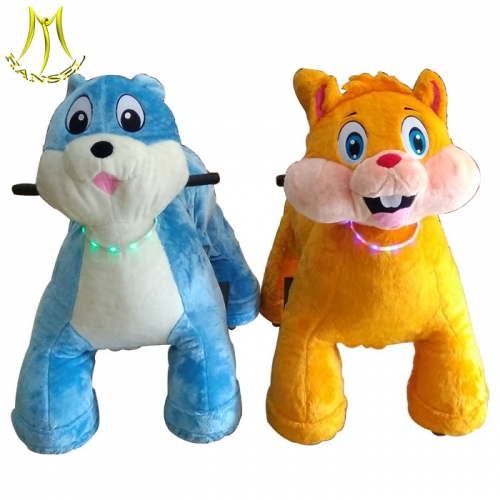 Hansel china motorized plush riding animals and factory coin operated zippy motorized rides with low price animal ride supplier