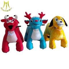 Hansel china electric ride on animals factory and low price happy rides on animal with battery operated plush animals ride manufacture
