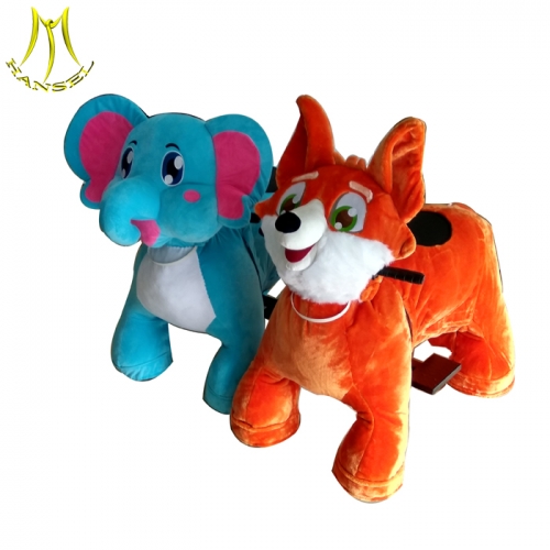 Hansel electric ride on animals plush animal electric scooter in Guangzhou plush riding motorized animals theme park equipment for sale