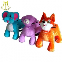 Hansel plush animal electric scooter in Guangzhou plush riding motorized animals electric ride on animals theme park equipment for sale