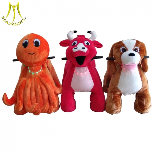 Hansel stuffed anima ride amusement park games animal scooter for sale