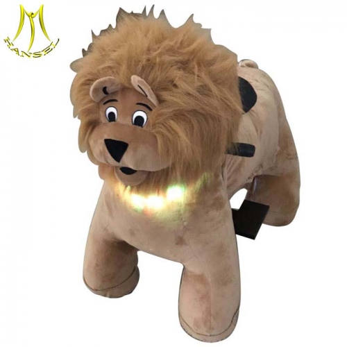 Hansel  plush animal electric scooter kids ride on electric cars loin toy for wholesale