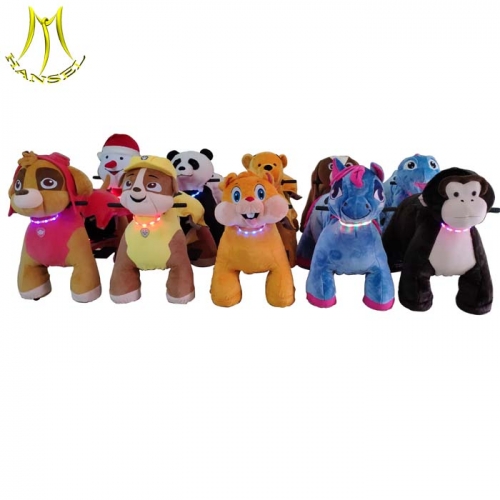 Hansel  coin operated animal walking toys walking ride on mall