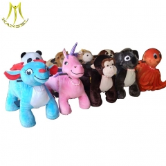 Hansel  shopping mall plush electric 12 volt ride on toy animals for kids