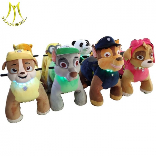 Hansel ride on furry animal kids rides stuffed animal ride paw patrol