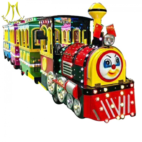 Hansel children park riders outdoor electric mall trains/kids electric amusement train rides for sale