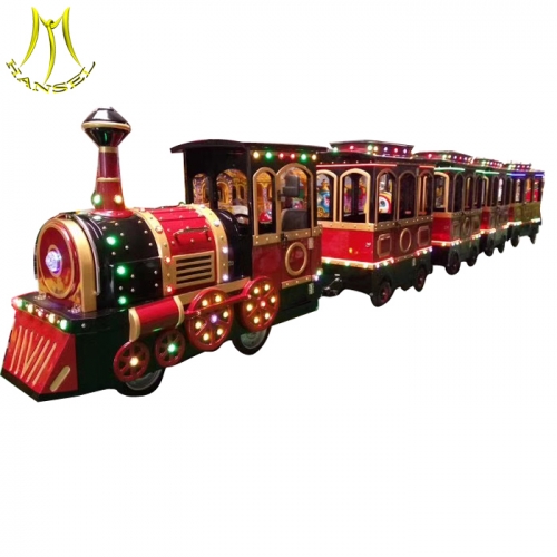 Hansel children park riders outdoor electric mall trains/kids electric amusement train rides for sale