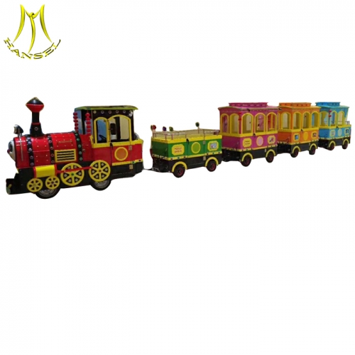 Hansel children park riders outdoor electric mall trains/kids electric amusement train rides for sale