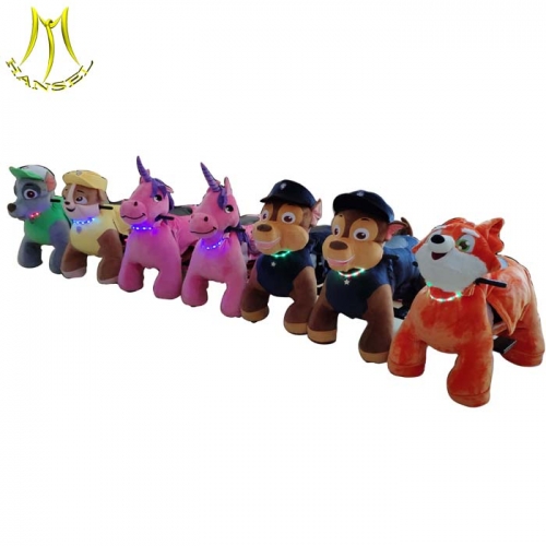 Hansel battery motorcycles toy motorized plush riding animals for kids