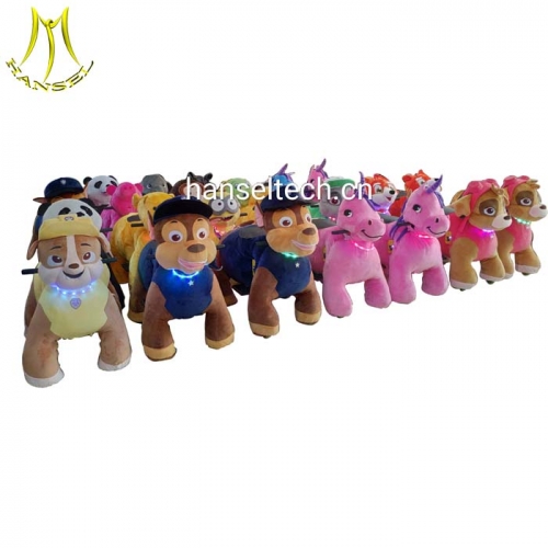 Hansel Hansel best seller plush toys electric rides on animals for amusement park